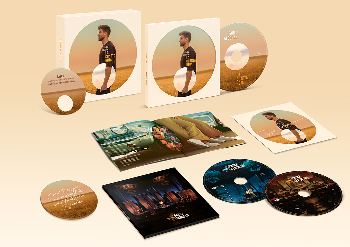 Pablo Alboran - Box Cd+2CD Directo+Postal FIRMADA+1 Posavasos+Tarjeta Rasca y Gana) La Cu4rta Hoja